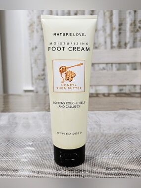 Nature Love Moisturizing Foot Cream Honey & Shea Butter 8 oz/227g